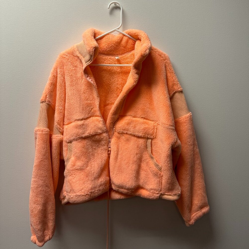 Free People Pink Comfy Zip Up!